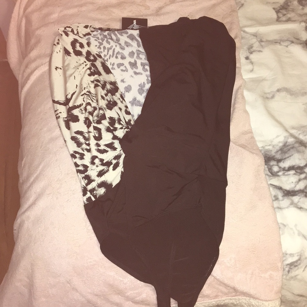 Black and Leopard Bodysuit